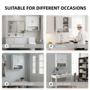 Multi Functional Wall Mounted Cabinet With Adjustable Shelves For Bathroom