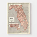 Vintage Map of Florida 1842