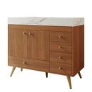 36" Freestanding Bathroom Vanity with Faux Marble Top