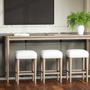 Glass Console Table With 3 Stools - Frosted by HouseOfZazla