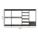 Monica - Walk-In Closet System, Modular Storage - Rustic