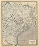 Vintage Map of Texas 1842