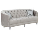 Dolby - Sofa With Tufted Living Room Sofa - Gray by HouseOfZazla