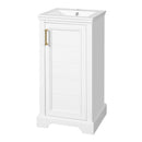 Bathroom Vanity With Sink, Soft Close Door, Adjustable Shelf, Freestanding Single Unit - White by HouseOfZazla