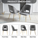 Dining Chairs With Metal Legs And Hollow Back Upholstered Dining Chairs by Unique Piece Furniture