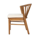 7 Pieces Acacia Wood Outdoor Dining Set with Cream Cushions by HouseOfZazla