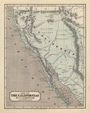 Vintage Map of California 1842