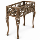 Cast Aluminum Antique Bronze Butterfly Rectangular Metal Plant Stand