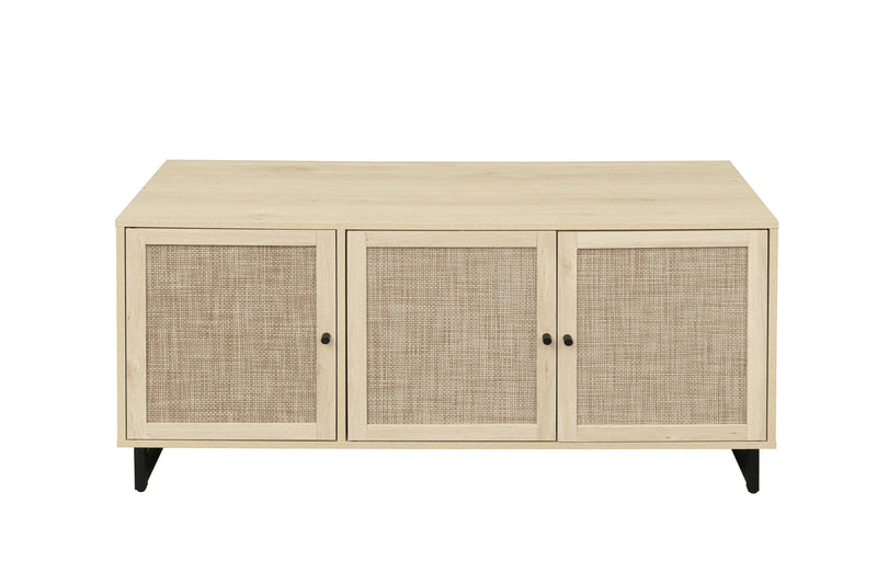 3 Door Cabinet, Sideboard Accent Cabinet, Storage Cabinet for Living Room, Hallway Entryway Kitchen