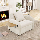 Convertible Single Chair Bed With Computer Board And USB Ports, 3 In 1 Sofa Bed - Beige by HouseOfZazla