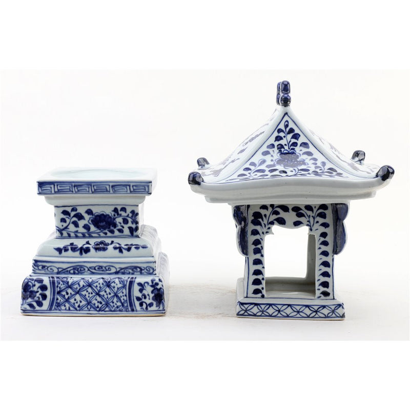 Lovecup Blue And White Porcelain Lantern With Base (2 Sections) L819