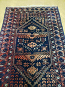 3' 4" X 5' 6" Vintage Handmade Pakistan Balouchi Balouch Tribal Wool Rug Nice