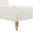 Roman - Curved Headboard Upholstered Platform Bed by HouseOfZazla
