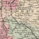 Vintage Map of Vermont 1861