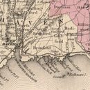 Vintage Map of Connecticut 1861