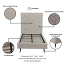 Crosby - Bed With Upholstered Headboard And Slats by HouseOfZazla