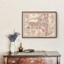 Vintage Map of New York 1861