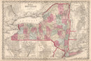 Vintage Map of New York 1861