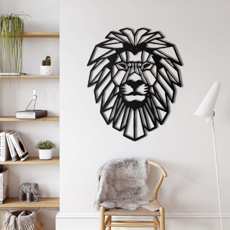 Lion Head Metal Wall Art