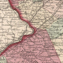Vintage Map of New Jersey 1861