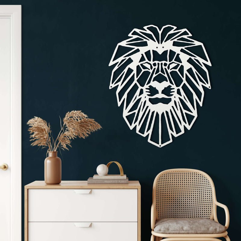 Lion Head Metal Wall Art