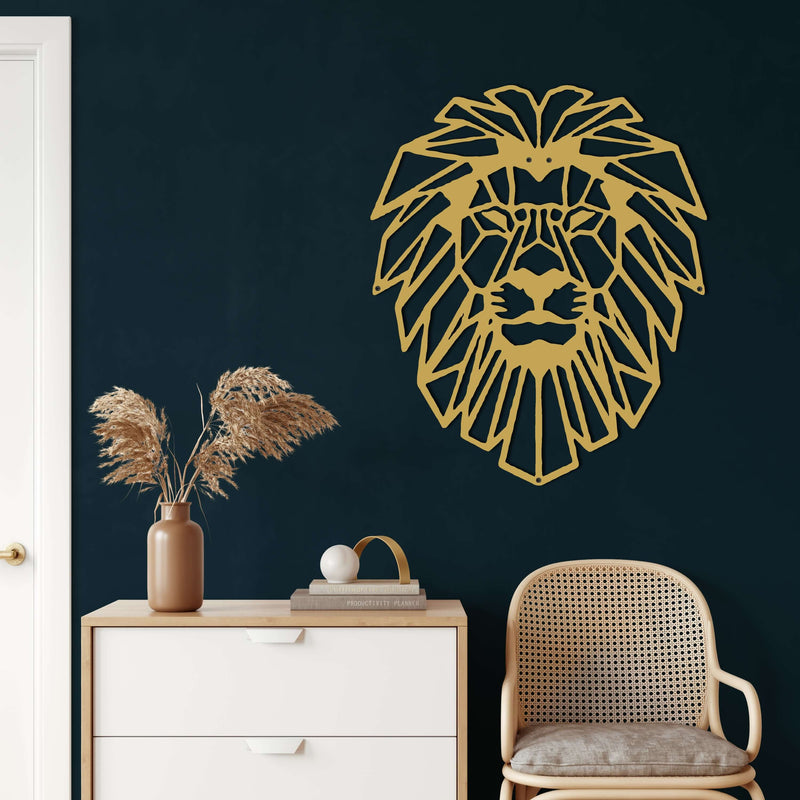Lion Head Metal Wall Art