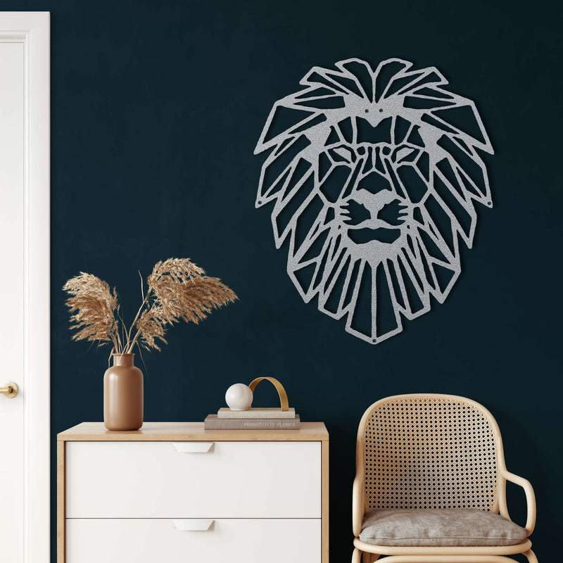 Lion Head Metal Wall Art