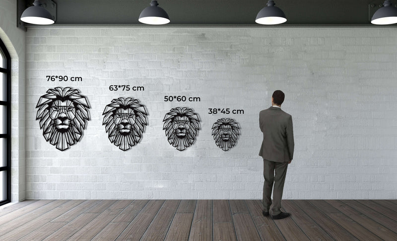 Lion Head Metal Wall Art