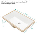 Modern Ceramic Undermount Bathroom Sink With Overflow, High Quality by HouseOfZazla