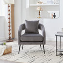 Open Back Accent Chair, Round Sofa Lounge Armchair by Unique Piece Furniture
