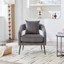 Open Back Accent Chair, Round Sofa Lounge Armchair by Unique Piece Furniture