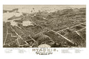 Vintage Map of Hyannis, Massachusetts 1884