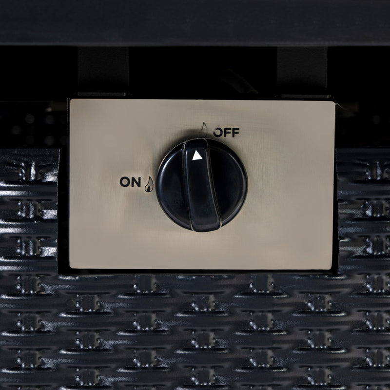 28-inch Iron Square Propane Fire Pit Table