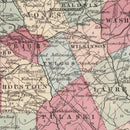 Vintage Map of Georgia 1861