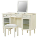 Multi Functional 2 In 1 Vanity Desk With Flip Top Mirror Material - White Oak by Unique Piece Furniture