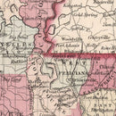 Vintage Map of Louisiana 1861