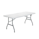 Portable Folding Camping Table with Carrying Handle for Picnic-White
