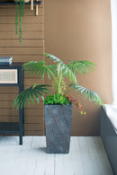 9.4x9.4x18.1" Cement Planter Large