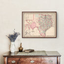Vintage Map of Texas 1861