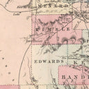 Vintage Map of Texas 1861