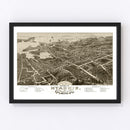 Vintage Map of Hyannis, Massachusetts 1884
