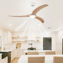 Indoor Outdoor Ceiling Fan With Light With Remote Control, Noiseless Reversible Motor, 6 Speed, 3 Color by HouseOfZazla