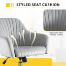 Accent chair Modern home office leisure chair with adjustable velvet height and adjustable casters (LIGHTGRAY)