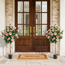 Artificial Camellia Tree with 27 Blossoms in Cement Pot by DirectDeals
