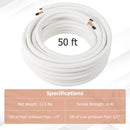 50 Feet Mini Split Line Set with 1/4 Inch and 1/2 Inch O.D. Copper Pipes Tubing by LJGDeals