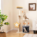 50 Inches Cute Cat Tree for Indoor Cats with Sisal Scratching Posts and Board by LJGDeals