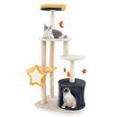 50 Inches Cute Cat Tree for Indoor Cats with Sisal Scratching Posts and Board by LJGDeals