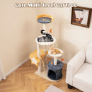 50 Inches Cute Cat Tree for Indoor Cats with Sisal Scratching Posts and Board by LJGDeals