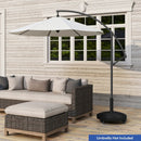 50 LBS Patio Wicker Style Resin Umbrella Base Stand Heavy Duty with Wheels by LJGDeals
