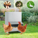 Wall Mount Galvanized Chicken Feeder 50 Pounds Capacity-Silver by LJGDeals